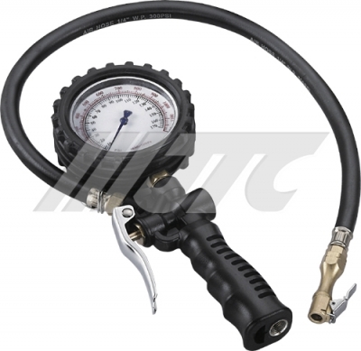 JTC4058 LIGHTWEIGHT 3-FUNCTION TIRE GAUGE-CLIP TYPE